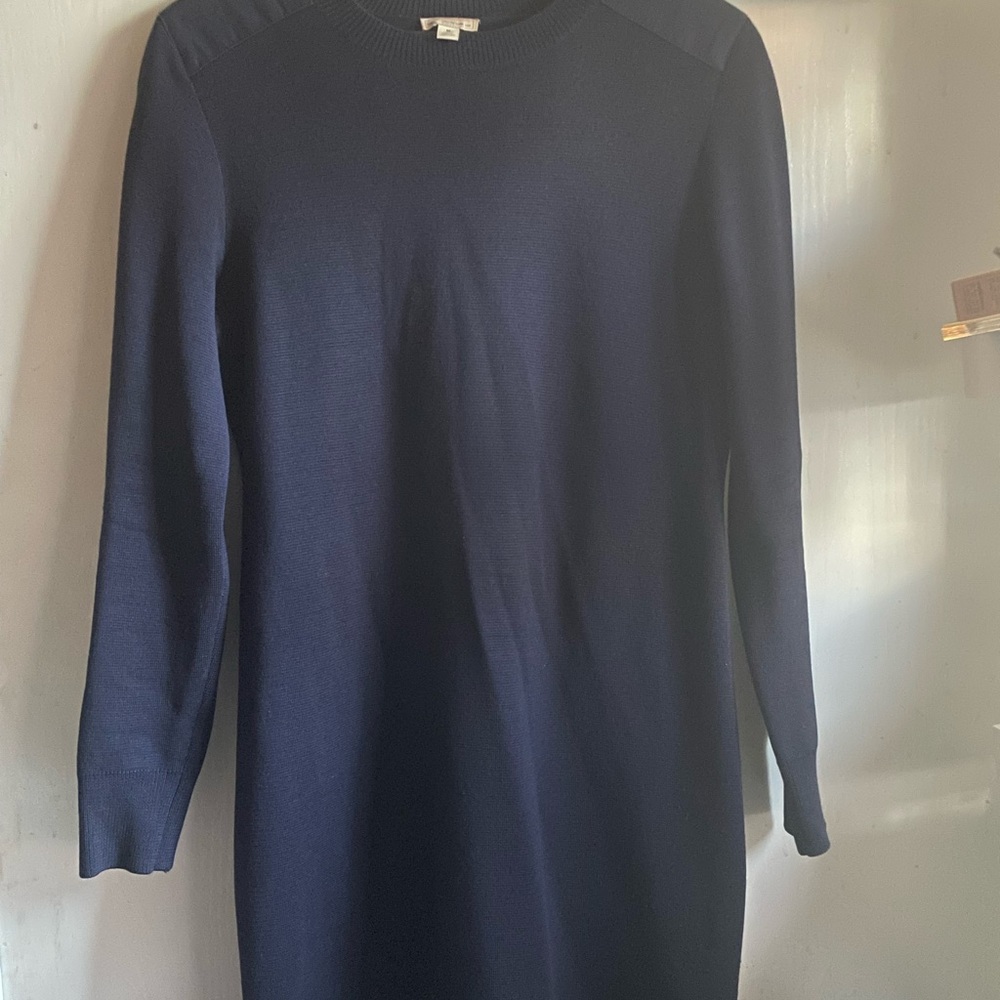 Gap dark blue sweater dress 100% extra fine merino wool size M